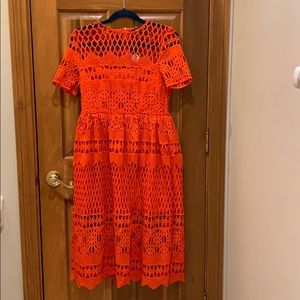 Brand New Orange Boohoo Dress, size 4